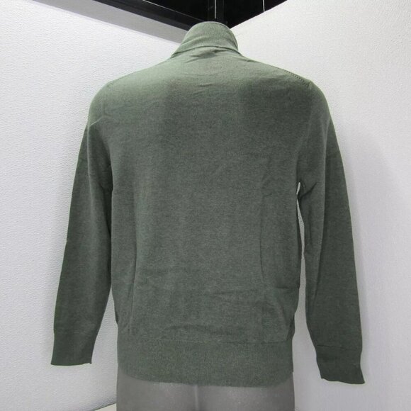 NEW BROOKS BROTHERS Mens Sweater Green Half Zip Pullover Combed Cotton Size M - Picture 5 of 8